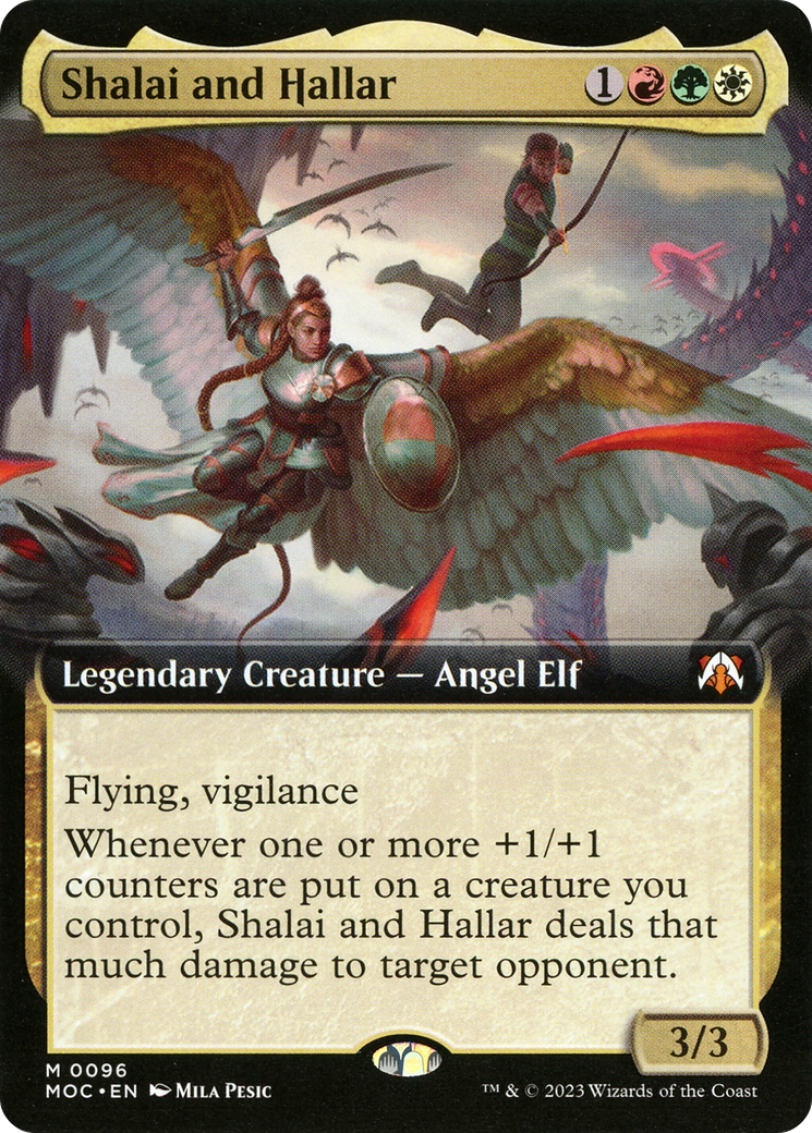 Shalai and Hallar (Extended Art) (MOC-096) - March of the Machine Commander: (Extended Art) Foil