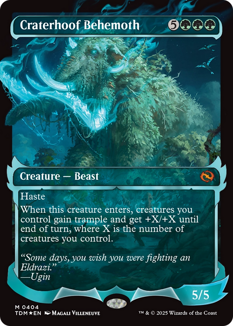 Craterhoof Behemoth (Showcase) (TDM-404) - Tarkir: Dragonstorm: (Showcase) Foil
