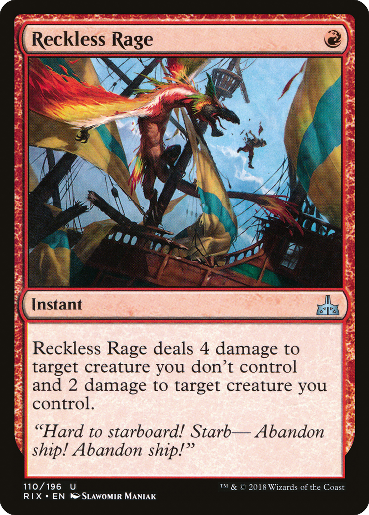 Reckless Rage (RIX-110) - Rivals of Ixalan Foil