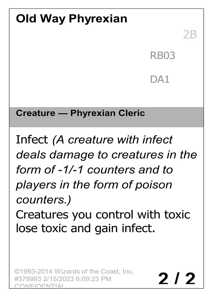 Old Way Phyrexian (UNK-) - Unknown Event