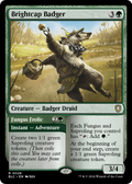 Brightcap Badger (BLC-028) - Bloomburrow Commander