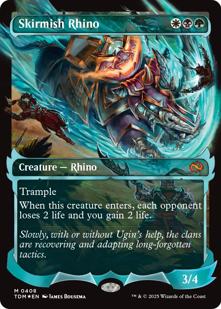Skirmish Rhino (Showcase) (TDM-408) - Tarkir: Dragonstorm: (Showcase) Foil