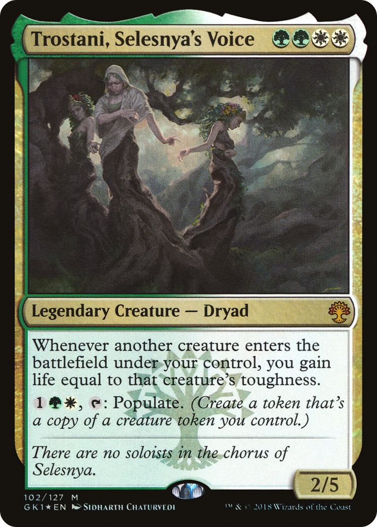 Trostani, Selesnya's Voice (GR1-102) - GRN Guild Kit Foil