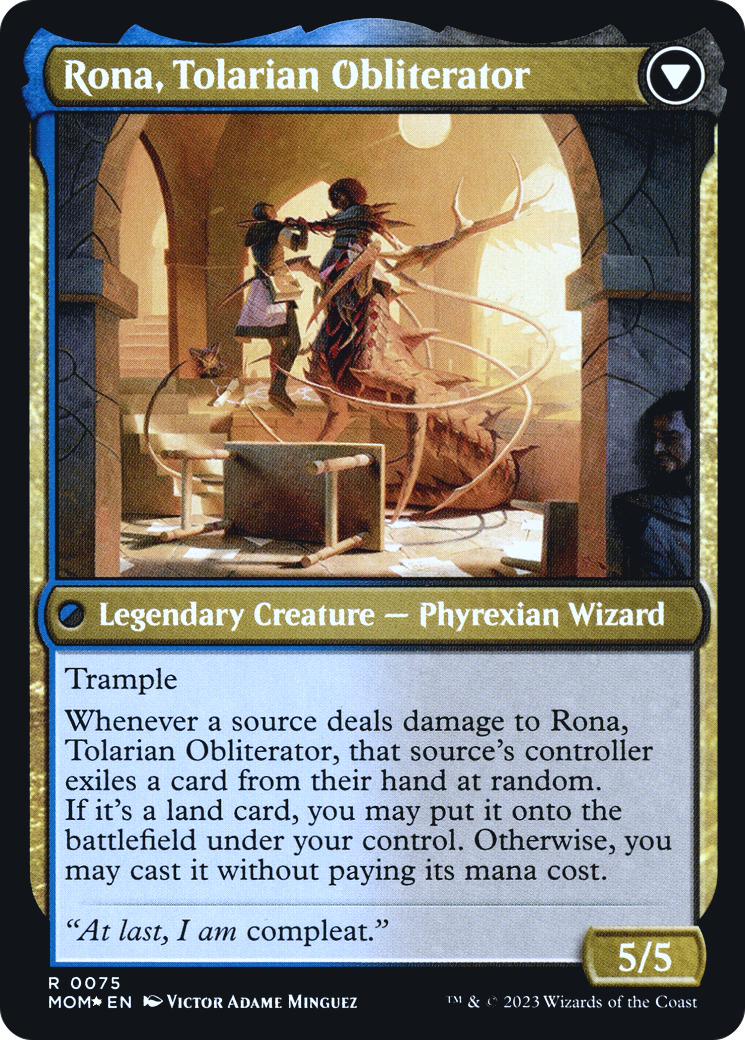 Rona, Herald of Invasion (PRE-075) - March of the Machine Promos Foil