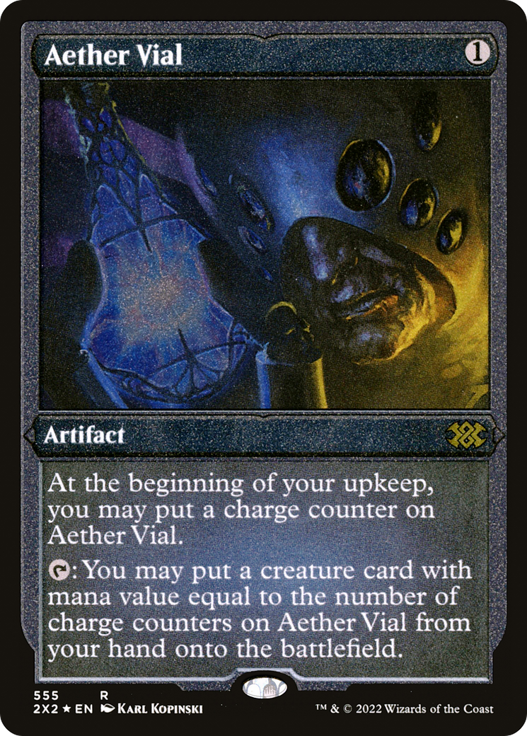 Aether Vial (Foil Etched) (2X2-555) - Double Masters 2022 Foil