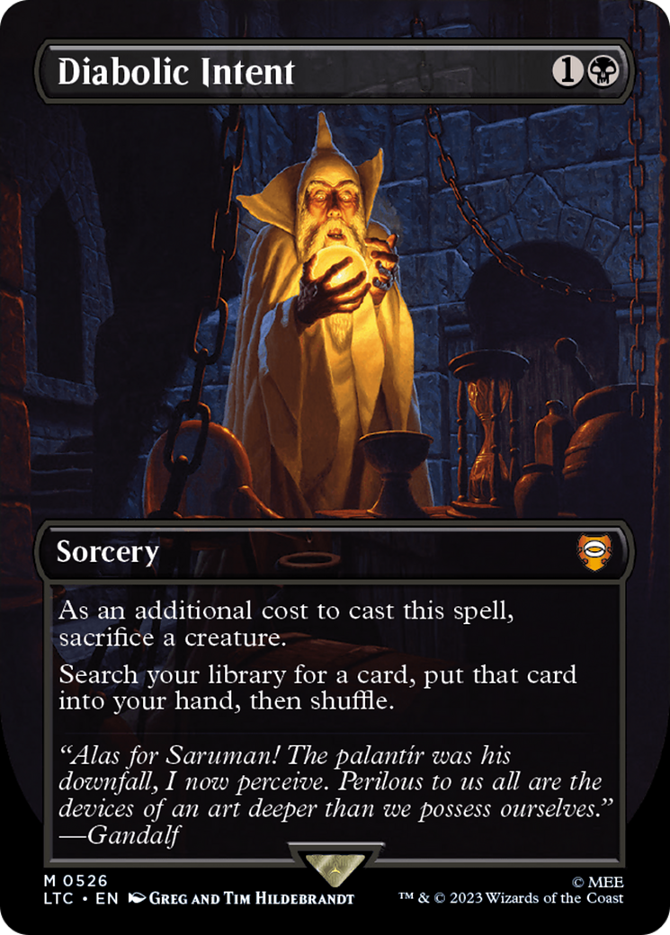 Diabolic Intent (Borderless) (LTC-526) - Tales of Middle-earth Commander Foil