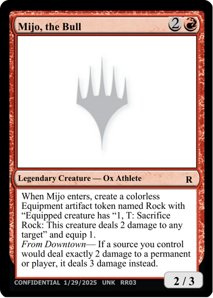 Mijo, the Bull (UNK-RR03B) - Un-Known Event Playtest Cards