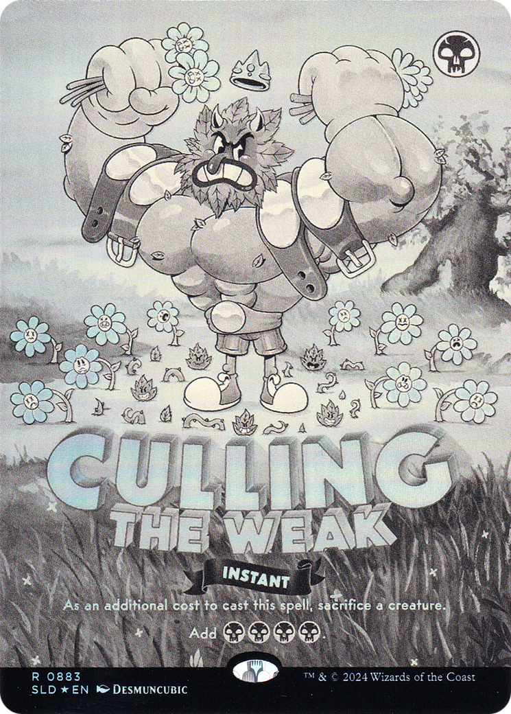 Culling the Weak (Black & White Foil) (SLD-883) - Secret Lair Drop (Borderless) Foil