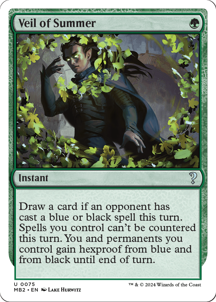 Veil of Summer (White Border) (MB2-075) - Mystery Booster 2