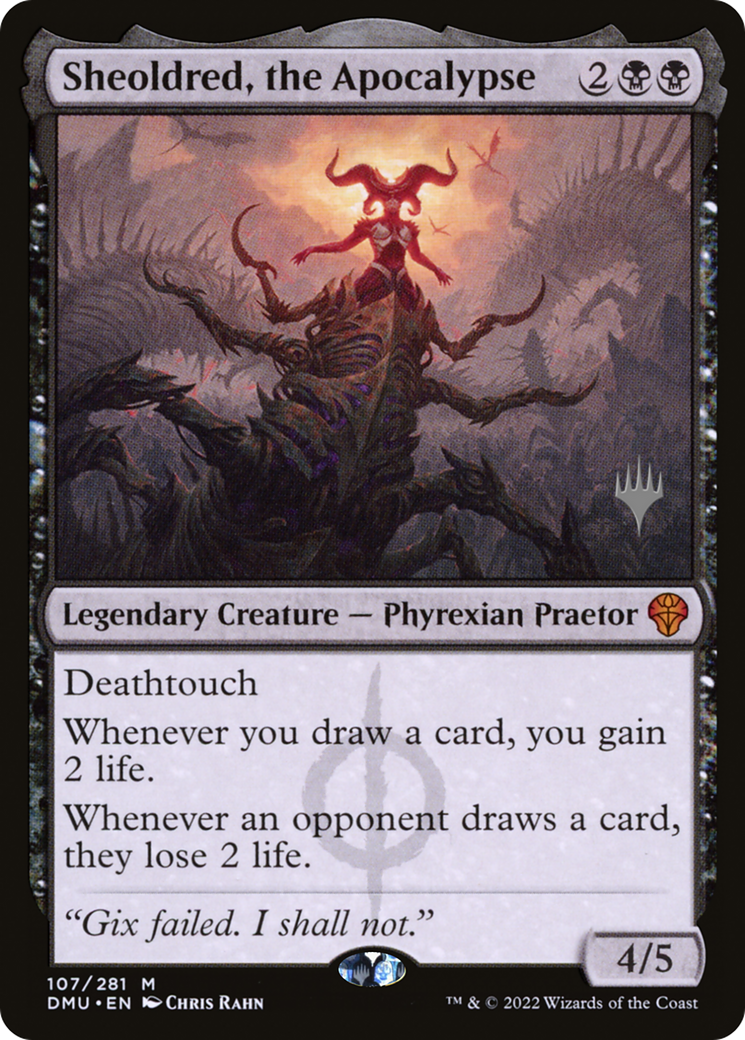 Sheoldred, the Apocalypse (PPDMU-107) - Dominaria United Promos Foil