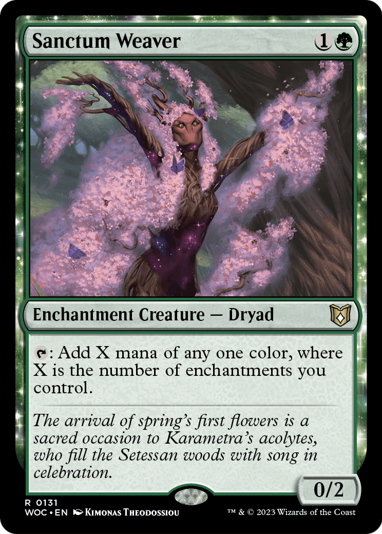 Sanctum Weaver (WOC-131) - Wilds of Eldraine Commander: (enchantment)