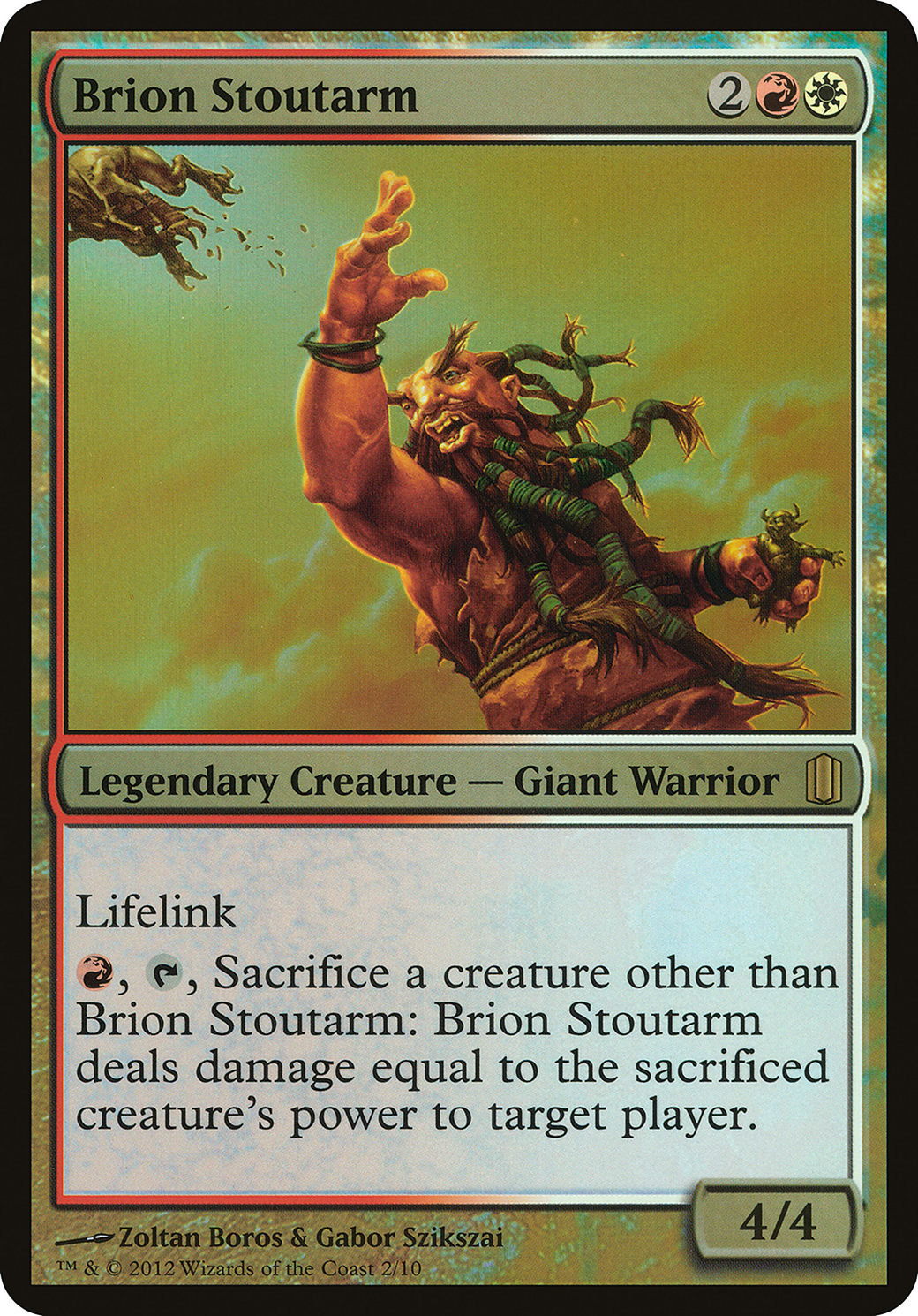 Brion Stoutarm (Commander's Arsenal) (OVER-) - Commander's Arsenal Oversized Foil