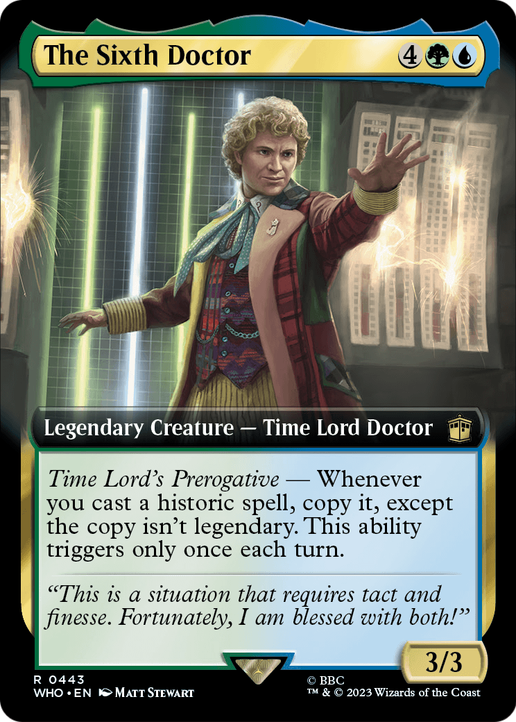 The Sixth Doctor (Extended Art) (WHO-443) - Doctor Who: (Extended Art) Foil
