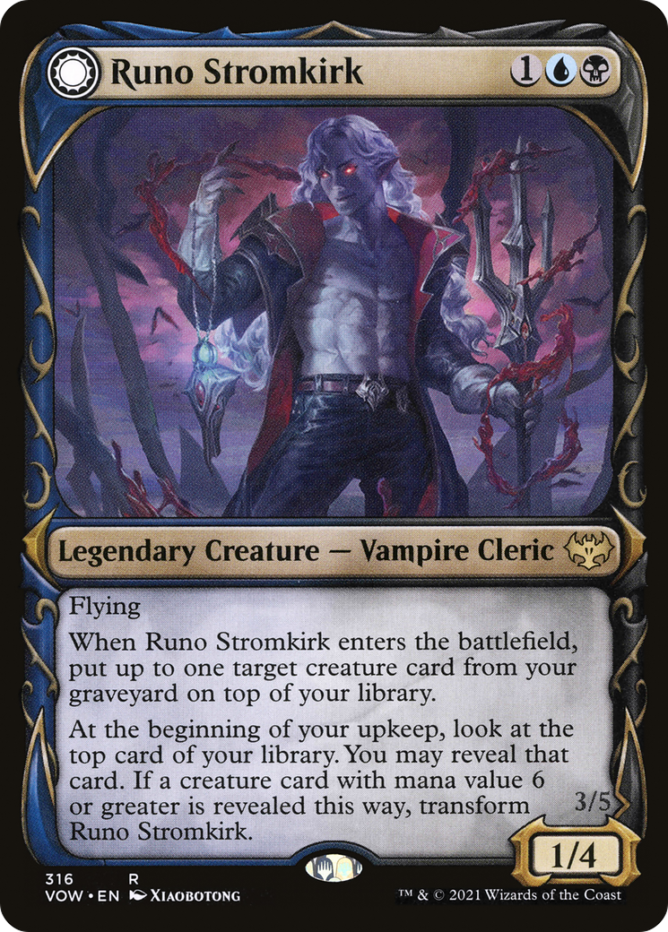 Runo Stromkirk (Showcase) (316) (VOW-316) - Innistrad: Crimson Vow: (Showcase, Double Faced Transform) Foil