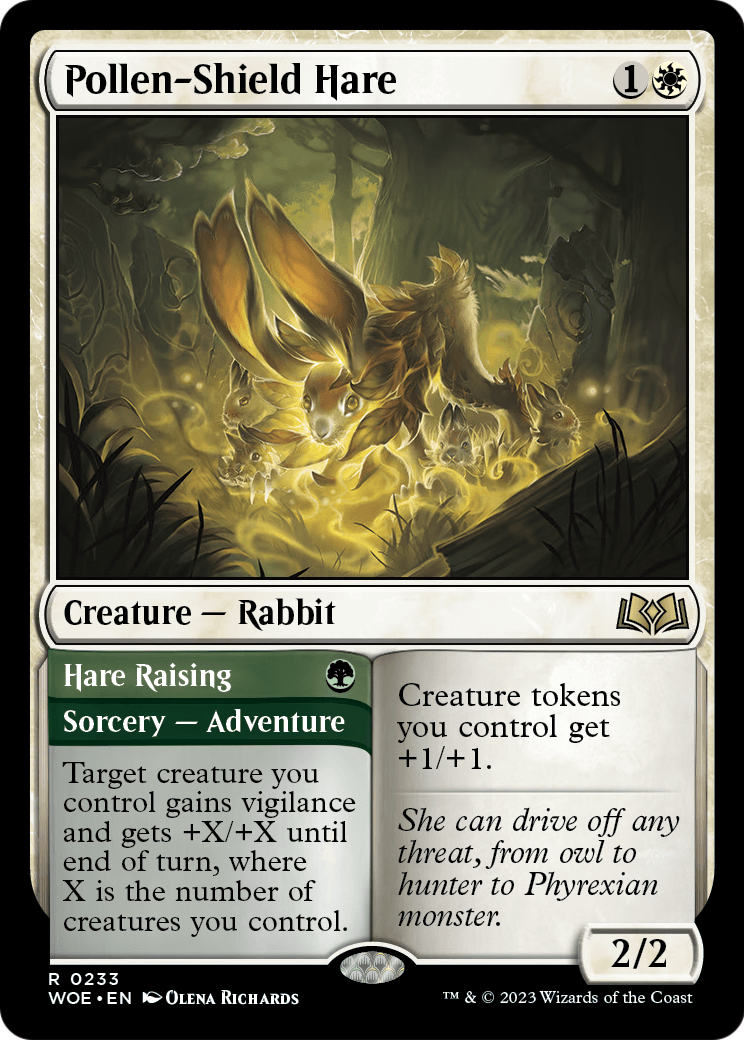Pollen-Shield Hare (WOE-233) - Wilds of Eldraine Foil