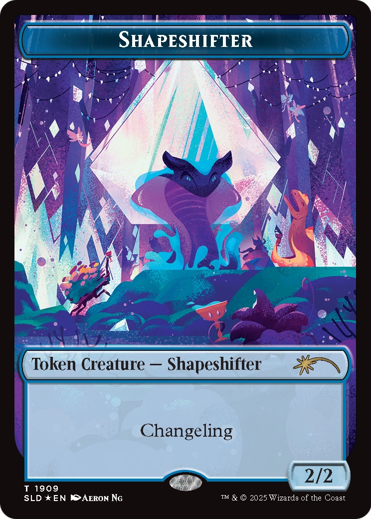 Shapeshifter Token (1909) (Double Rainbow Foil) (SLD-1909) - Secret Lair Drop Foil
