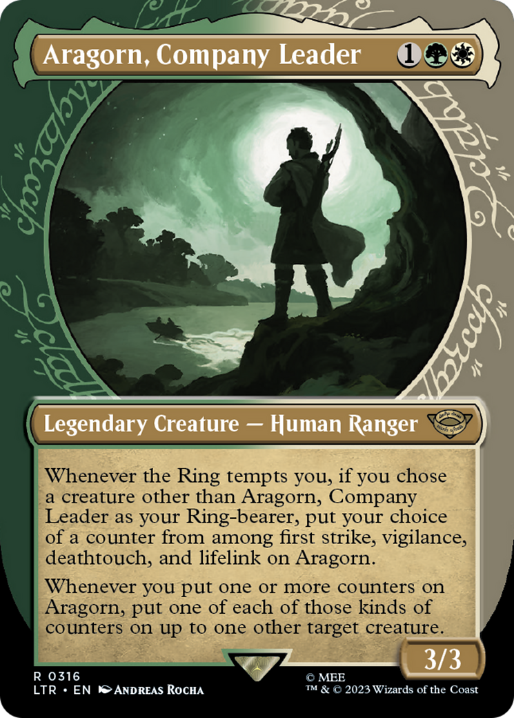 Aragorn, Company Leader (Showcase) (LTR-316) - The Lord of the Rings: Tales of Middle-earth: (Showcase) (Borderless)