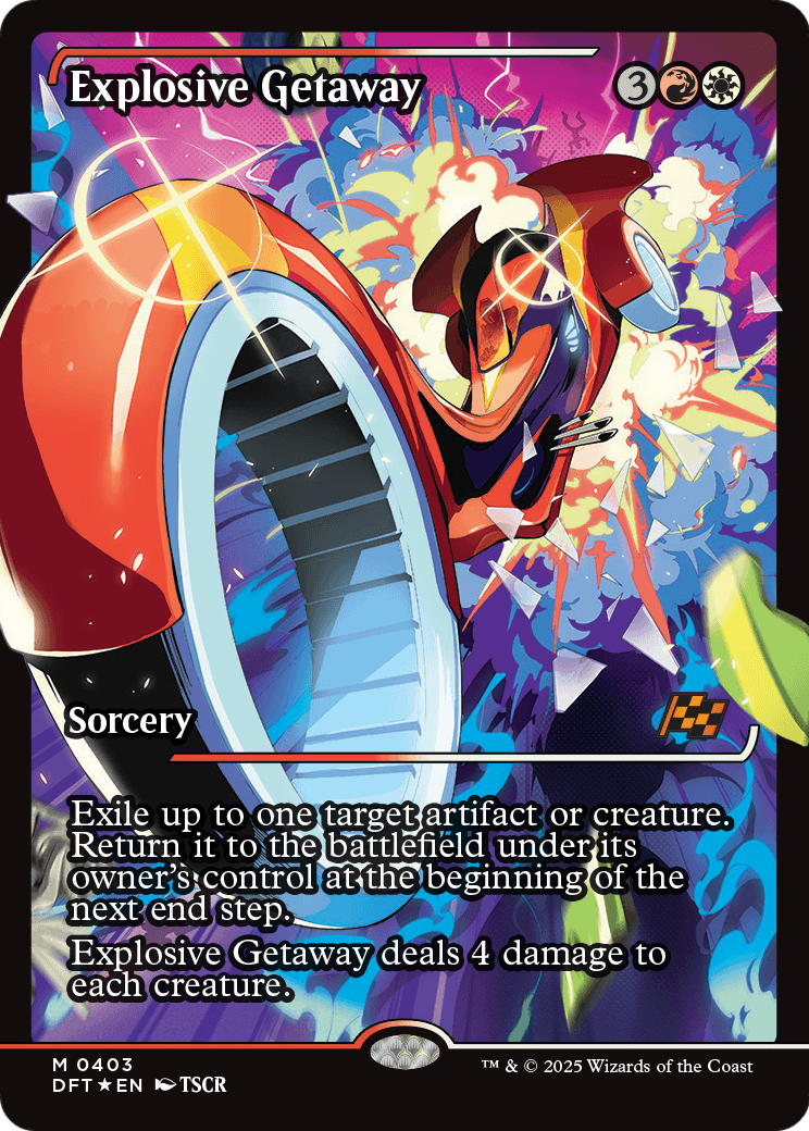 Explosive Getaway (Showcase) (DFT-403) - Aetherdrift: (Showcase) Foil
