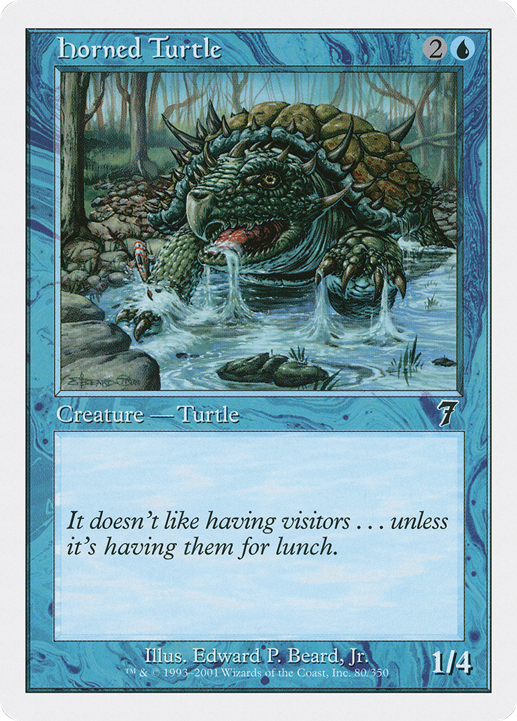 Horned Turtle (7ED-080) - 7th Edition
