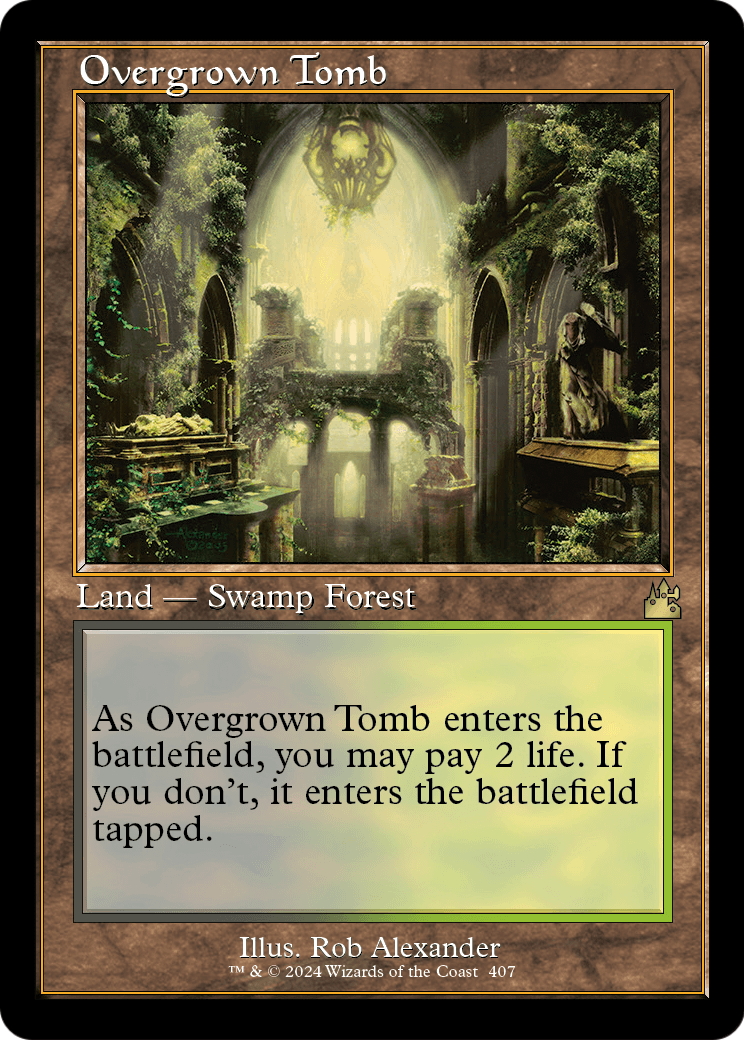 Overgrown Tomb (Retro Frame) (RVR-407) - Ravnica Remastered Foil