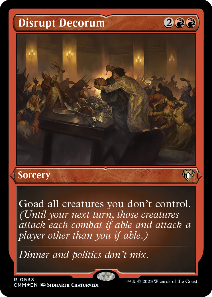 Disrupt Decorum (Foil Etched) (CMM-533) - Commander Masters Foil
