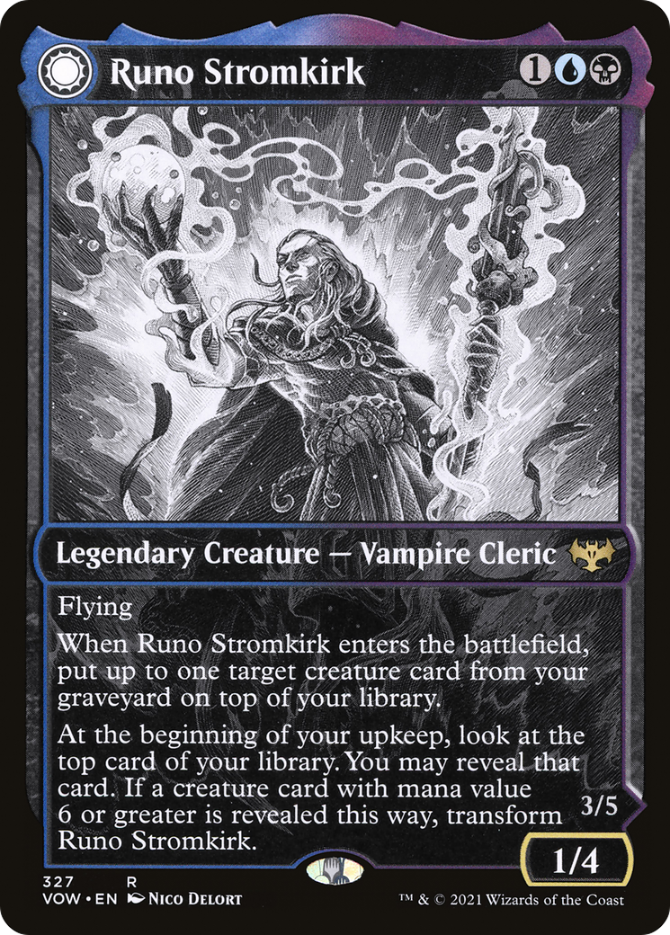 Runo Stromkirk (Showcase) (327) (VOW-327) - Innistrad: Crimson Vow: (Showcase, Double Faced Transform) Foil