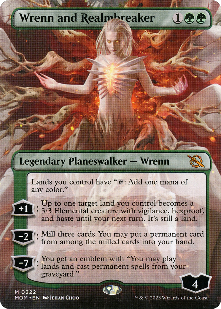 Wrenn and Realmbreaker (Borderless) (MOM-322) - March of the Machine Foil