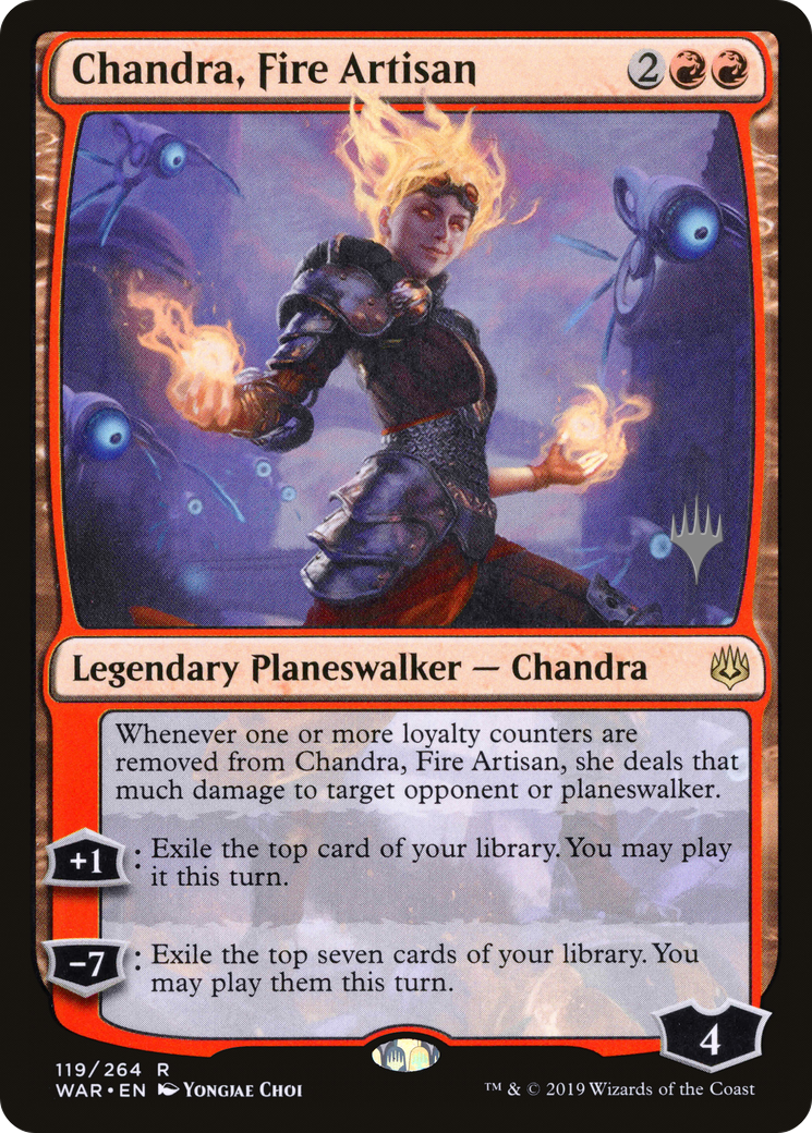 Chandra, Fire Artisan (PPELD-119) - War of the Spark Promos Foil