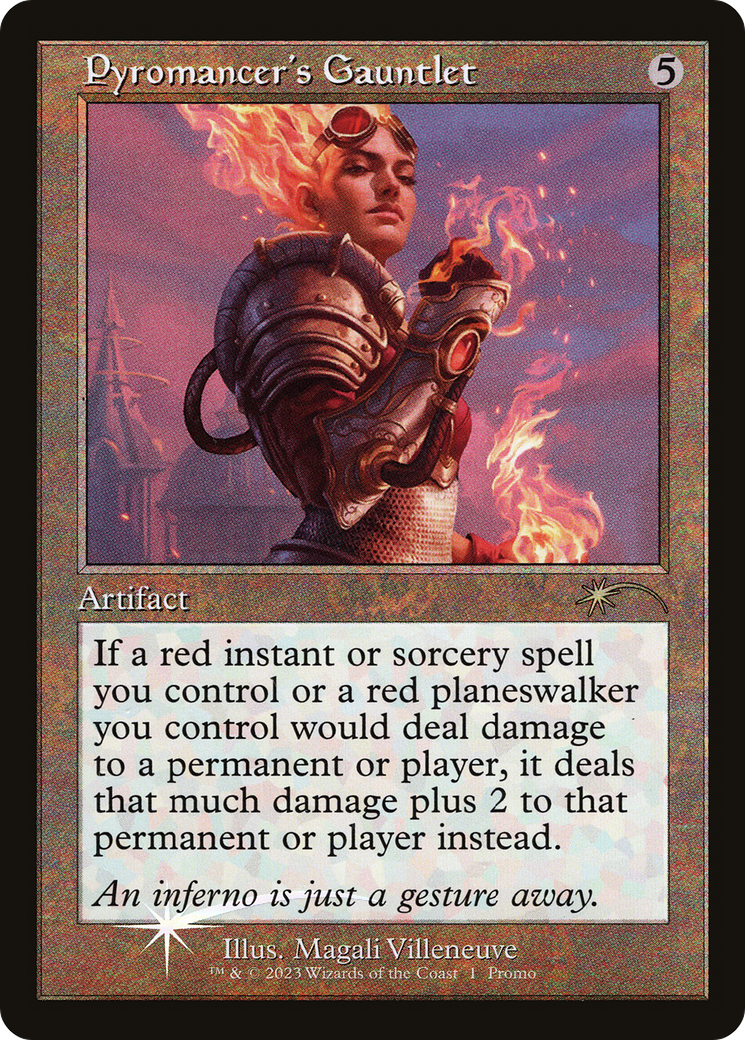Pyromancer's Gauntlet (Retro Frame) (MEDIA-2023-6) - Media and Collaboration Promos Foil