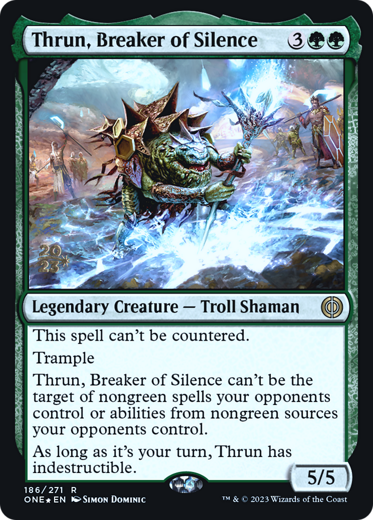 Thrun, Breaker of Silence (PRE-186) - Phyrexia: All Will Be One Promos Foil