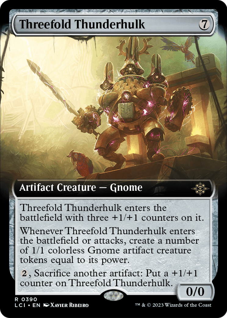 Threefold Thunderhulk (Extended Art) (LCI-390) - The Lost Caverns of Ixalan: (Extended Art)