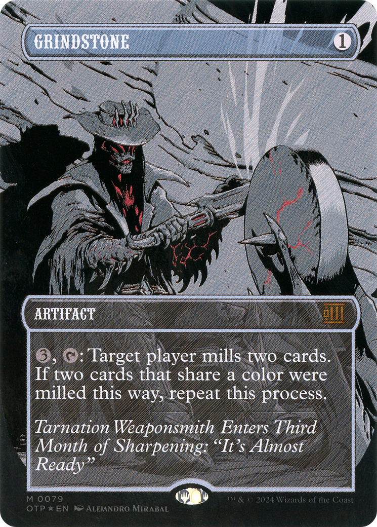 Grindstone (Textured Foil) (OTP-079) - Breaking News (Borderless) Foil