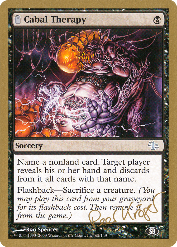Cabal Therapy - 2003 Peer Kroger (JUD) (SB) (WCD-) - World Championship Decks 2003: (tombstone)