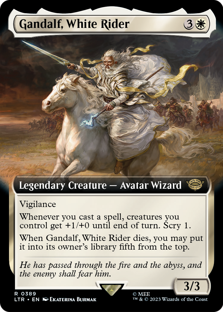 Gandalf, White Rider (Extended Art) (LTR-389) - The Lord of the Rings: Tales of Middle-earth: (Extended Art)