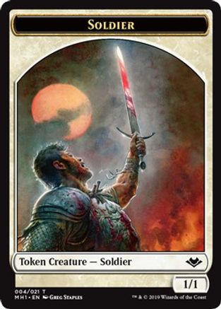 Soldier // Elephant Double-Sided Token (MH1-4 // 12) - Modern Horizons