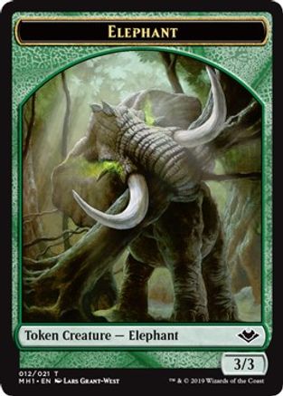 Elephant // Spirit Double-Sided Token (MH1-12 // 16) - Modern Horizons
