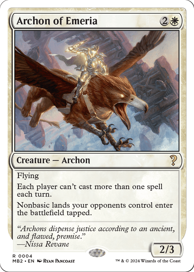 Archon of Emeria (White Border) (MB2-004) - Mystery Booster 2