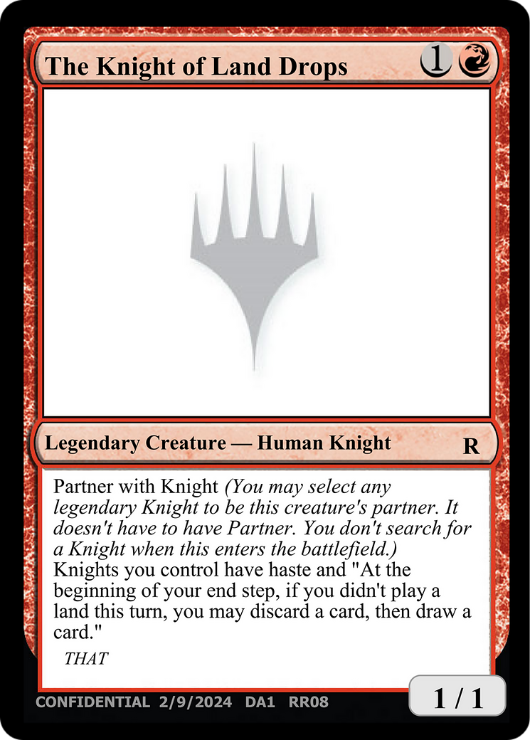The Knight of Land Drops (UNK-RR08B) - Unknown Event