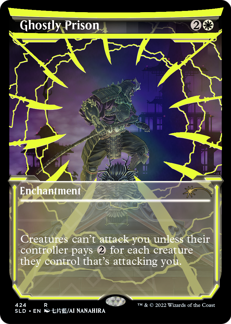 Ghostly Prison (Neon Yellow) (SLD-424) - Secret Lair Drop: (Showcase) Foil