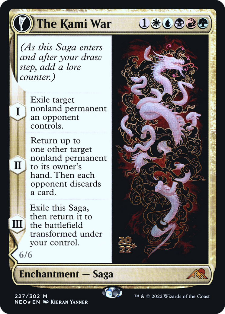 The Kami War (PRE-227) - Kamigawa: Neon Dynasty Promos: (fandfc, enchantment) Foil