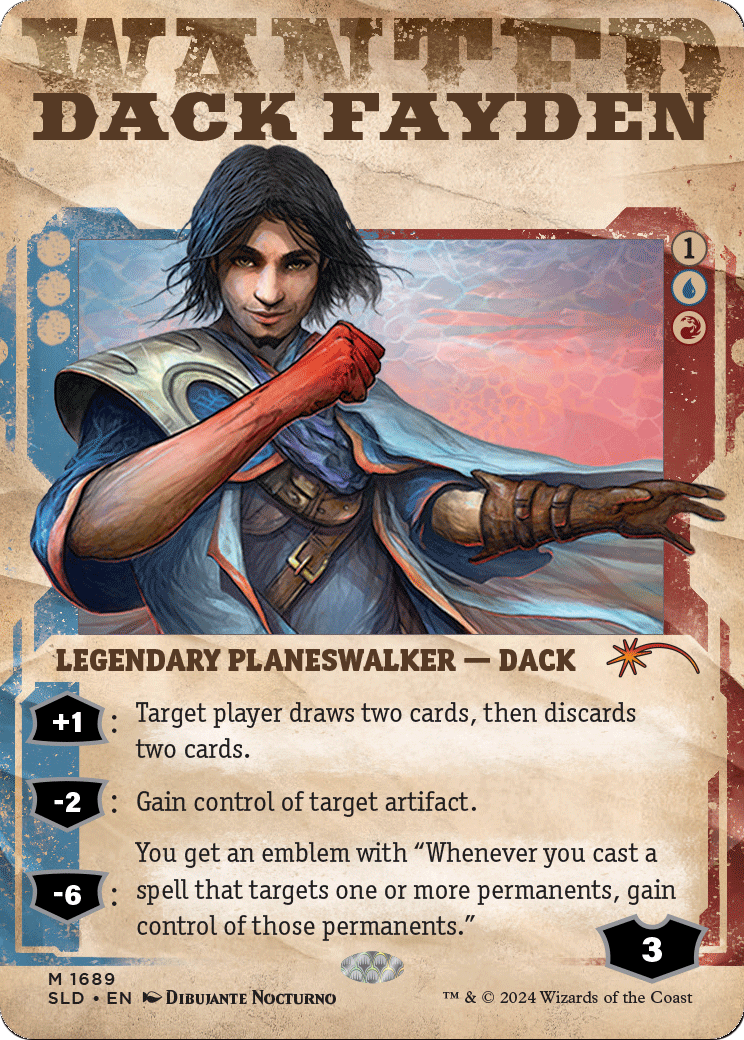 Dack Fayden (1689) (SLD-1689) - Secret Lair Drop: (Showcase) (Borderless) Foil