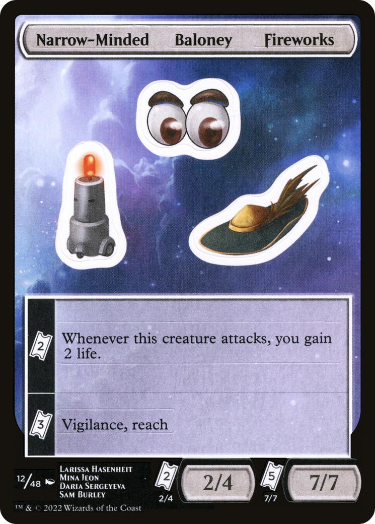 Narrow-Minded Baloney Fireworks (UNF-012) - Unfinity Sticker Sheets