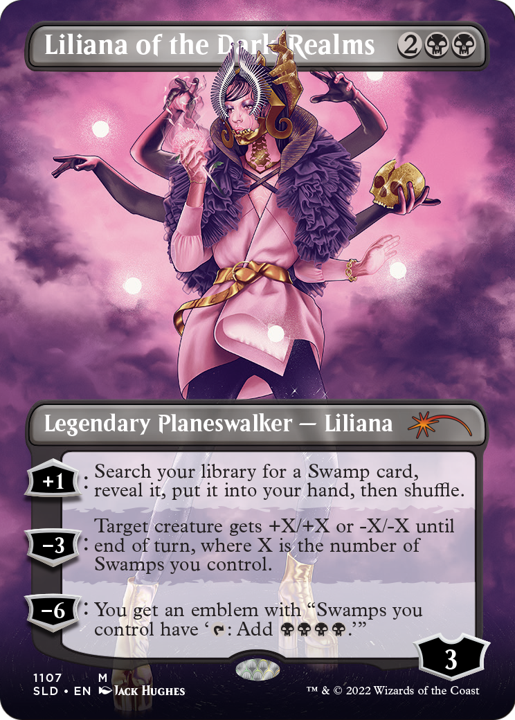 Liliana of the Dark Realms (Borderless) (SLD-1107) - Secret Lair Drop Foil