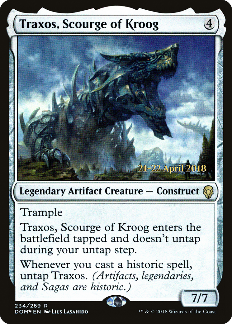 Traxos, Scourge of Kroog (PRE-234S) - Dominaria Promos Foil