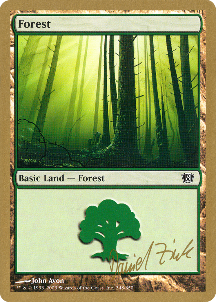 Forest (348) - 2003 Daniel Zink (8ED) (WCD-) - World Championship Decks 2003