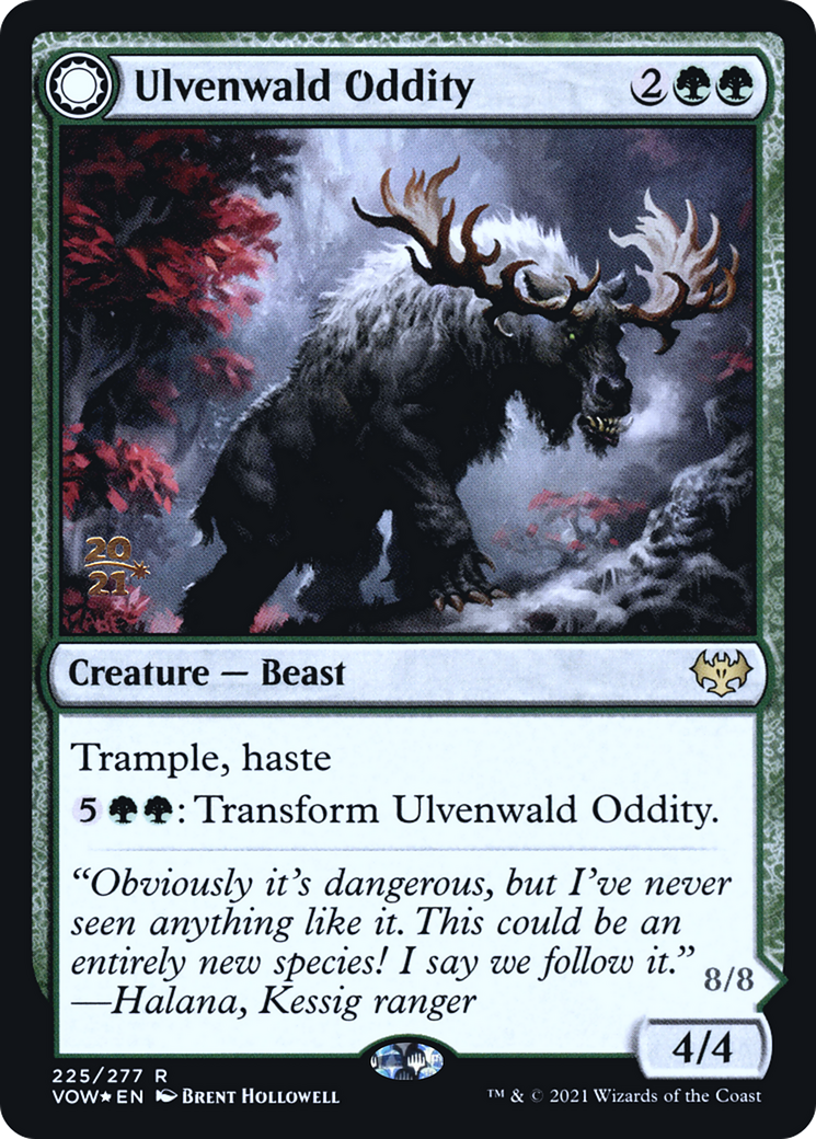 Ulvenwald Oddity (PRE-225) - Innistrad: Crimson Vow Promos: (Double Faced Transform) Foil