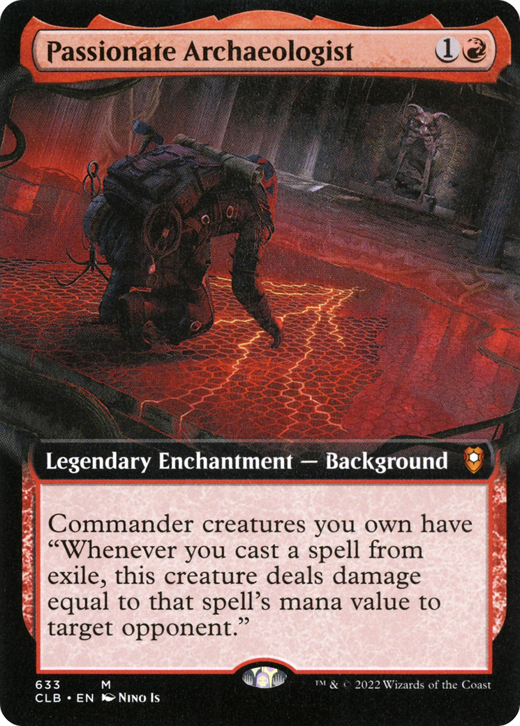 Passionate Archaeologist (Extended Art) (CLB-633) - Commander Legends: Battle for Baldur's Gate: (Extended Art) Foil