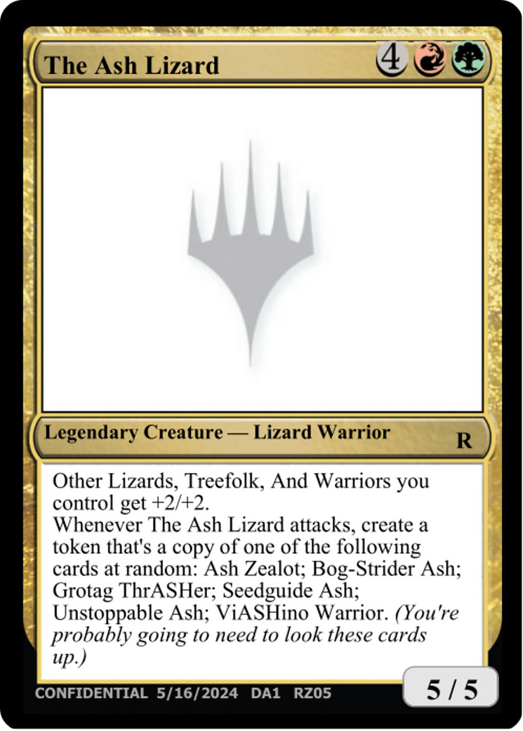 The Ash Lizard (UNK-RZ05C) - Unknown Event