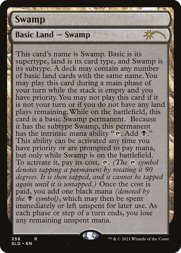Swamp (256) (Full-Text Lands) (SLD-256) - Secret Lair Drop Foil