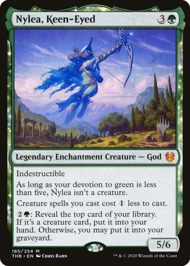 Nylea, Keen-Eyed (PPTHB-185) - Theros Beyond Death Promos: (enchantment)